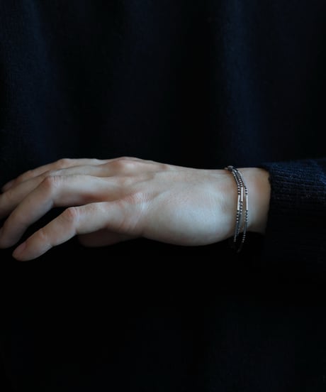 Triple Strand Bar Link Bracelet / Silver 925