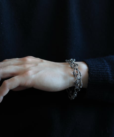 Floral Wirework Bracelet / Silver 800