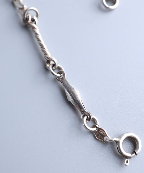 c.1970 Italy Mixed Link Bracelet / Silver 925