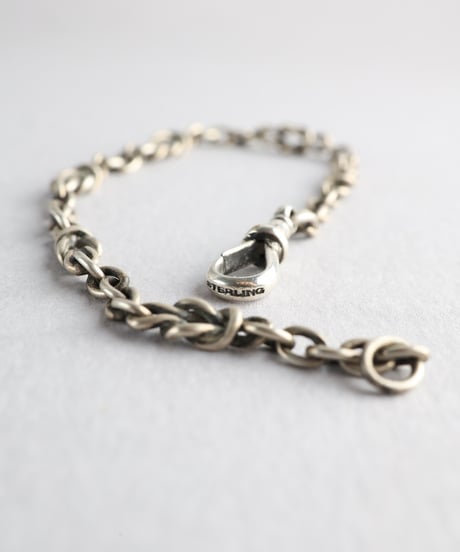 c.1890–1910 UK / Albert Chain Knot Bracelet / Sterling Silver
