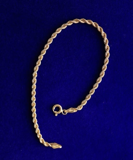 Twisted Rope Chain Bracelet / 9ct Gold