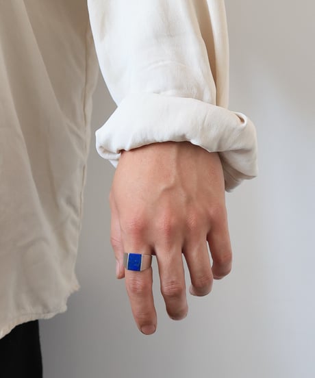 Lapis Lazuli Signet Ring / Silver 925