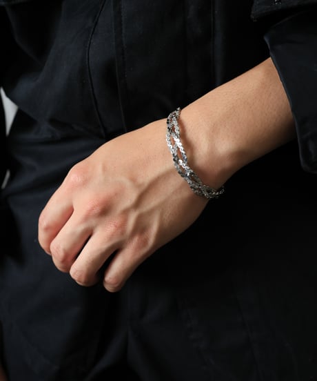 Modern Braided Bracelet / Silver 835