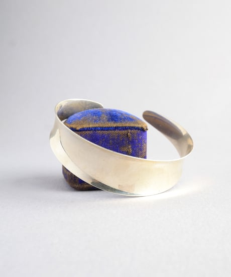 c.1960 Hermann Siersbøl Concave Cuff Bracelet / Sterling Silver