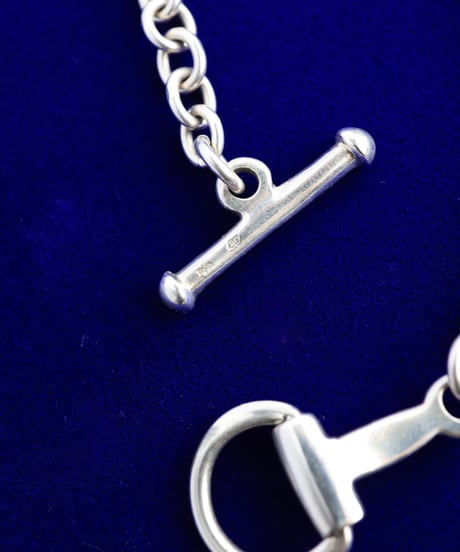 Horse Bit Rolo Chain Bracelet / Silver 925
