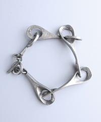 c.1960 Denmark Lysgaard Design Brutalist Modernist Bracelet / Pewter