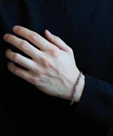 Mixed Chain Braid Bracelet / Silver 925