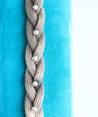 c.1950 Central European Braided Mesh Bracelet / Silver 900