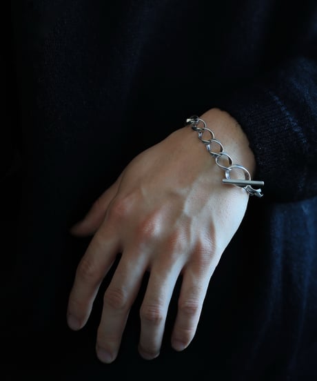 Modern Twisted Link Bracelet / Silver 925