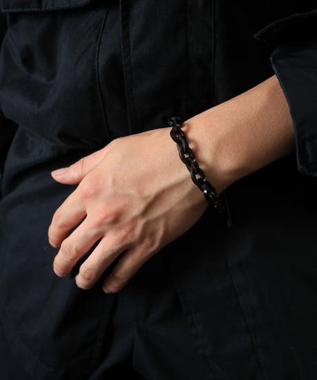 c.1860–80 France Vulcanite Watch Chain Bracelet