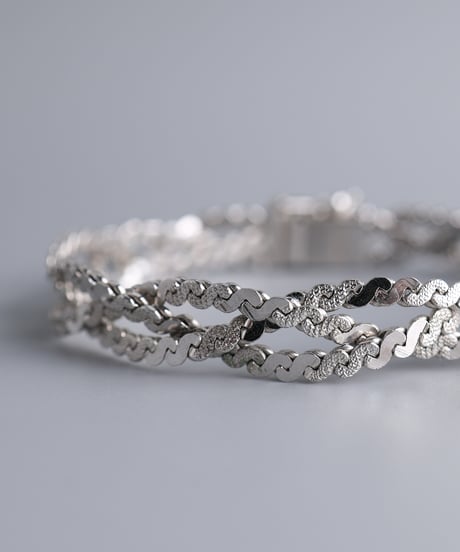 Modern Braided Bracelet / Silver 835
