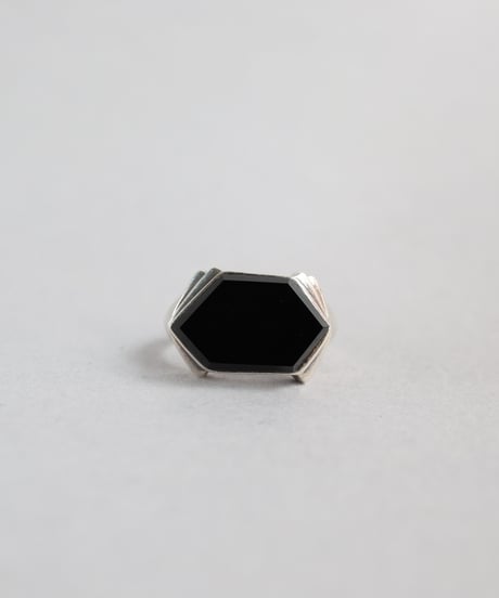 Neo Deco Onyx Ring / Silver 925