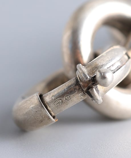 c.1960 Germany Round Link Chain Bracelet / Silver 835