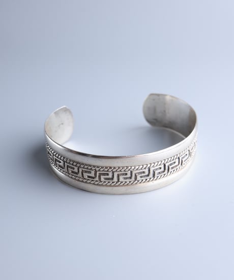 c.1960–80 Continental Europe Greek Key Bangle / Silver 800