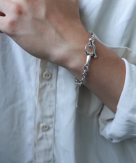 Horse Bit Rolo Chain Bracelet / Silver 925
