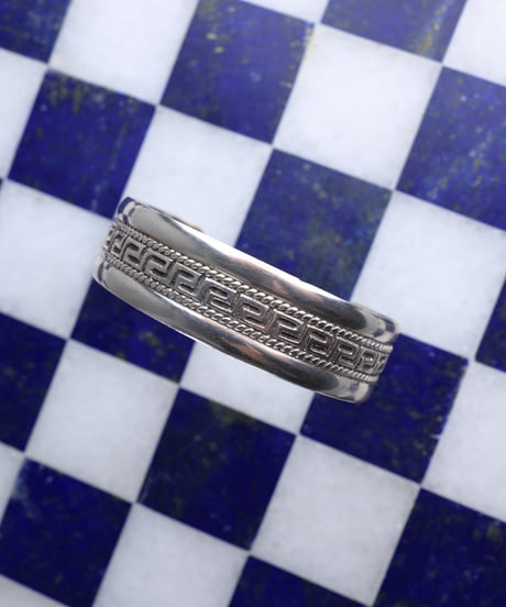 c.1960–80 Continental Europe Greek Key Bangle / Silver 800