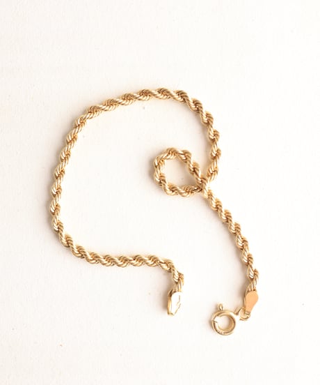 Twisted Rope Chain Bracelet / 9ct Gold