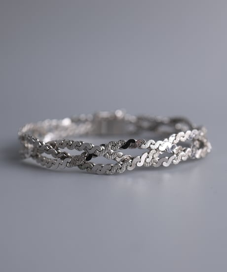 Modern Braided Bracelet / Silver 835
