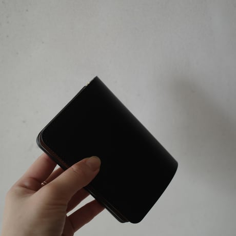 <forme> short wallet  ILCEA×DOUBLE （Black×Brown)