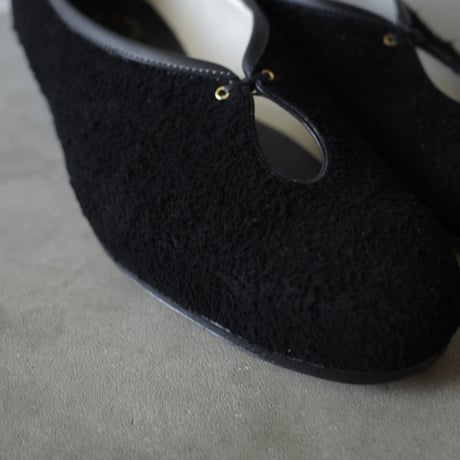 <Post Production> Tear Pumps  Kangaroo-Nibe (Black)