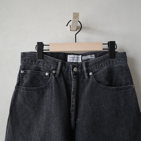 <ENDS and MEANS> Relaxed fit 5 Pockets Denim Washed - Washed black