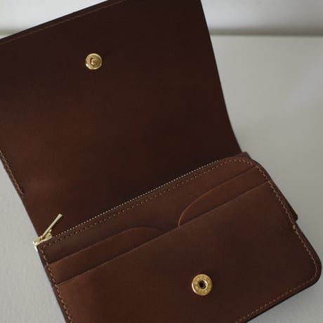 <forme> short wallet  ILCEA×DOUBLE （Black×Brown)