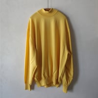 <awasa> Super140'sスーパーエクストラファインメリノ モックネックニット（yellow)