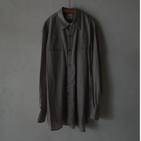 <BISOWN> SZ BOIL COTTON WESTERN SHIRTS -BROWN HOUNDTOOTH