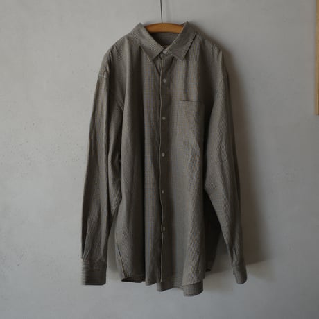 <awasa> レギュラーコットンネルシャツ　（beige check)