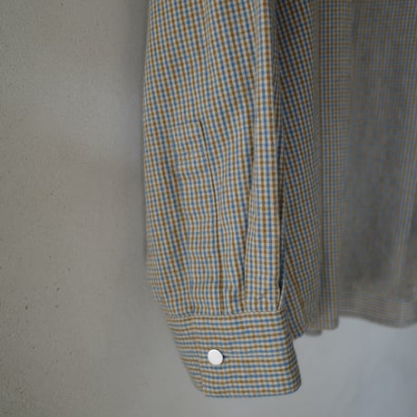 <awasa> レギュラーコットンネルシャツ　（beige check)