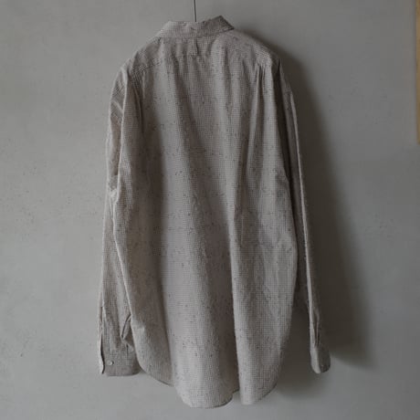 <Nikki ESSENTIAL PIECES> Hairy Standard Shirt (ECRU CHECK)