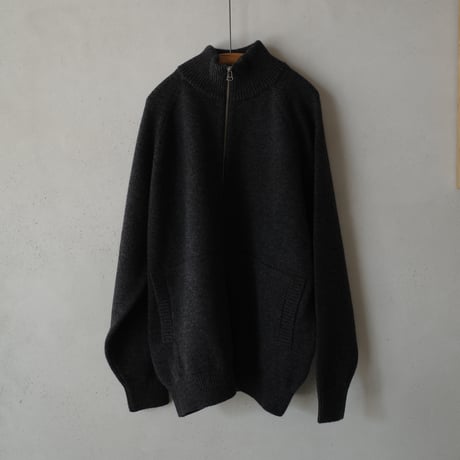 <YOKO SAKAMOTO> DRIVERS KNIT -CHARCOAL GRAY