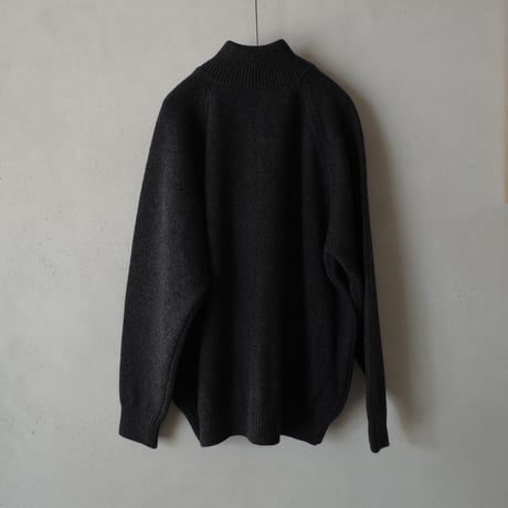 <YOKO SAKAMOTO> DRIVERS KNIT -CHARCOAL GRAY