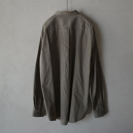 <awasa> レギュラーコットンネルシャツ　（beige check)