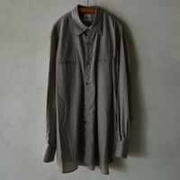 <BISOWN> SZ BOIL COTTON WESTERN SHIRTS -BROWN HOUNDTOOTH