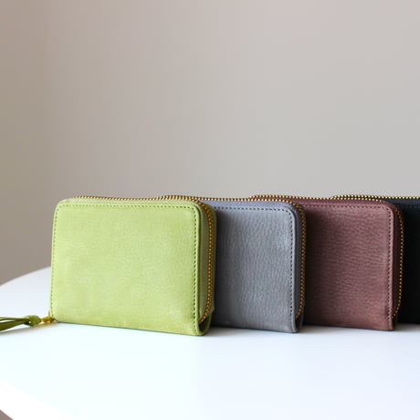 MATT round middle wallet　BLACK