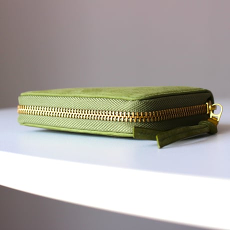 MATT round middle wallet　GREEN