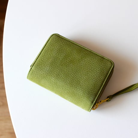 MATT round middle wallet　GREEN