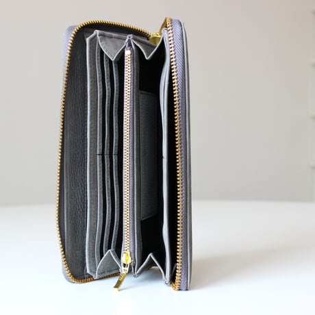 MATT round long wallet　GRAY