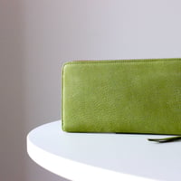 MATT round long wallet　GREEN