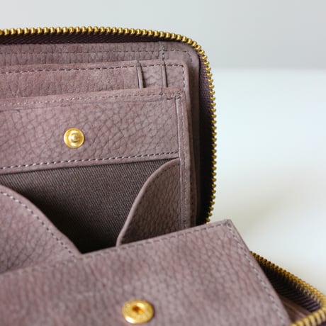 MATT round middle wallet　CHOCO