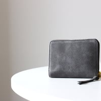 MATT round middle wallet　GRAY