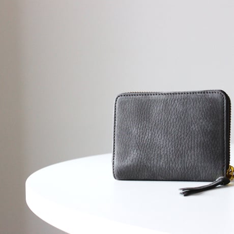 MATT round middle wallet　GRAY