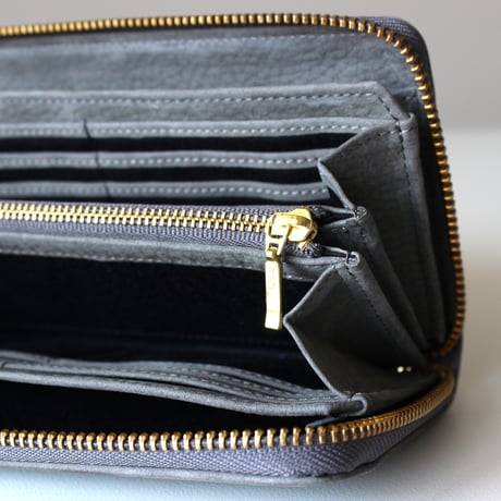 MATT round long wallet　GRAY