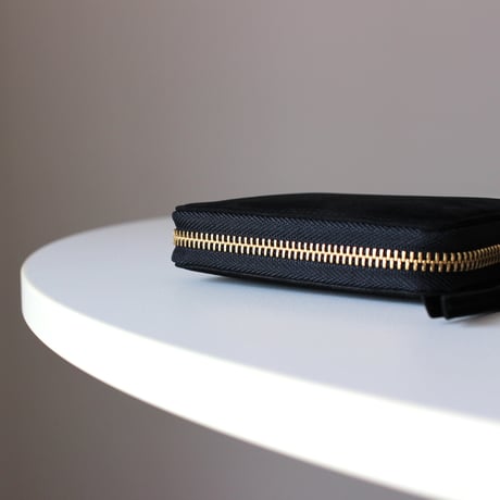 MATT round middle wallet　BLACK