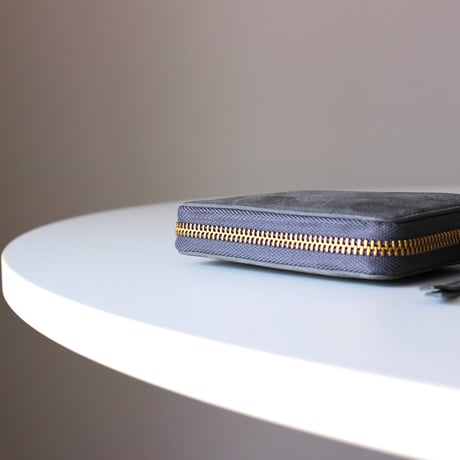 MATT round middle wallet　GRAY