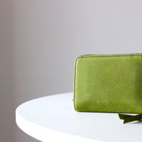 MATT round middle wallet　GREEN