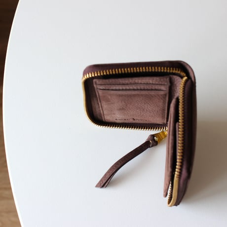 MATT round middle wallet　CHOCO