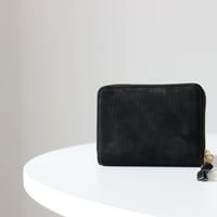 MATT round middle wallet　BLACK