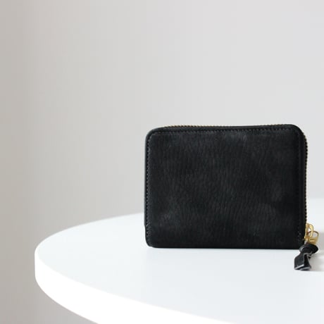 MATT round middle wallet　BLACK